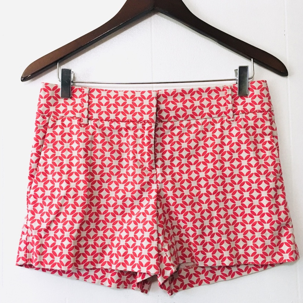 • ann taylor LOFT cute red print cotton shorts •